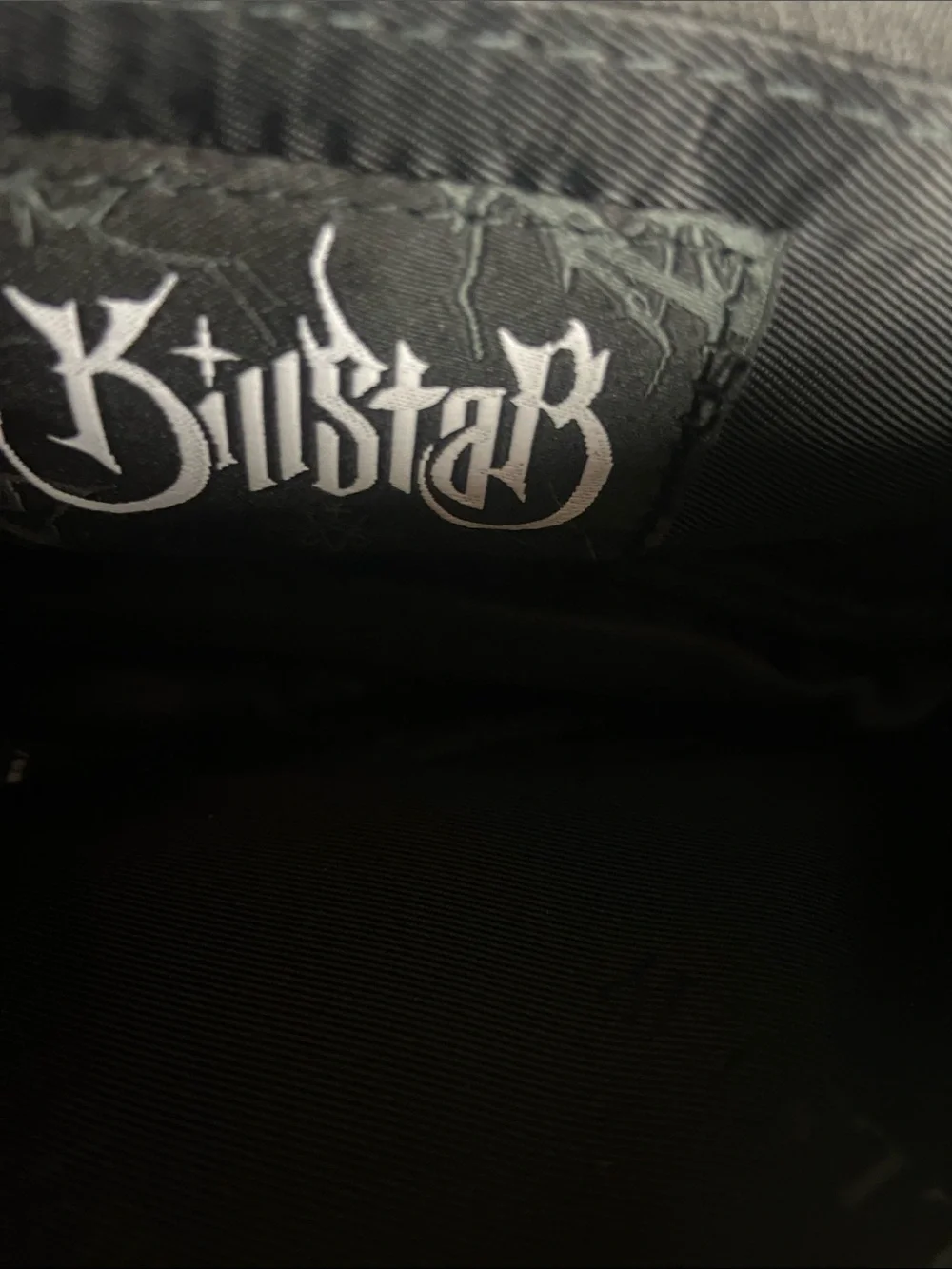 Killstar Black Crossbody Bag with Chain Accent